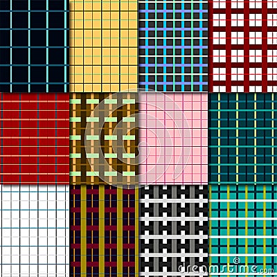 Squared patterns Vector Illustration
