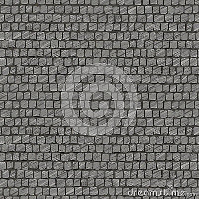 Squared street stone pavement. Seamless pattern. Vector Illustration