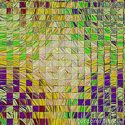 Mosaic of squares elements in rainbow colors Stock Photo