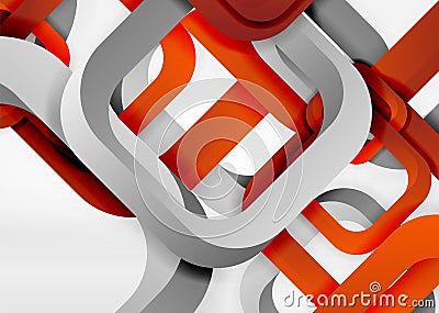 Squares geometric shapes in light grey 3d space Vector Illustration