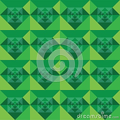 Squares seamless green background design Vector Illustration