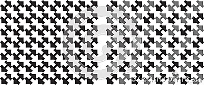 Squares seamlessly repeatable pattern in black and white. Vector Vector Illustration