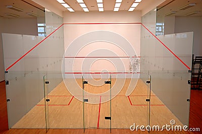 Squash court Stock Photo