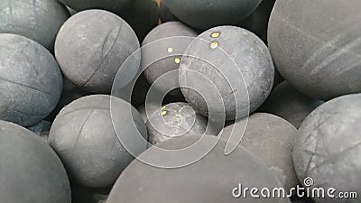 Squash and racket balls Stock Photo