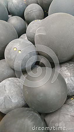 Squash and racket balls portrait Stock Photo