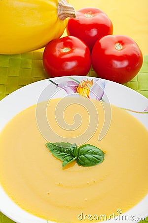 Squash soup Stock Photo