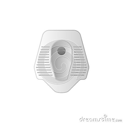 Squat toilet seat icon, asian traditional toilet bathroom style. Vector Illustration