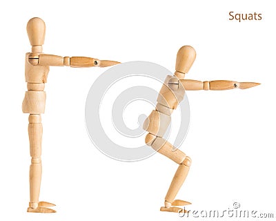 Squats pose Stock Photo