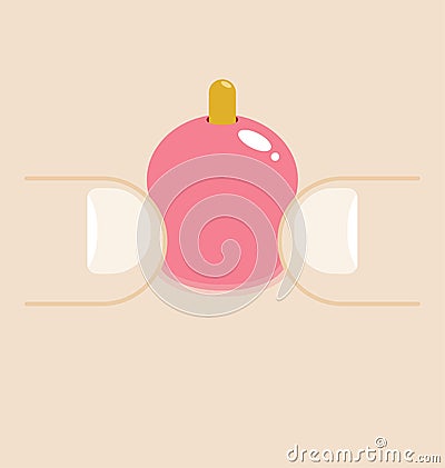 Squeezing pimple isolated. popping Acne. vector illustration Vector Illustration