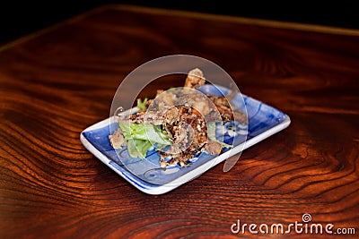 Squid frie is very delicious food Stock Photo