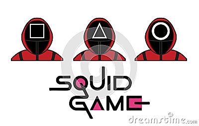 Squid Game Mask Soldiers vector graphics Vector Illustration