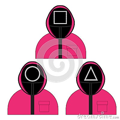 Squid Game Mask Soldiers vector graphics Editorial Stock Photo