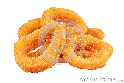 Squid or onion rings isolated Stock Photo