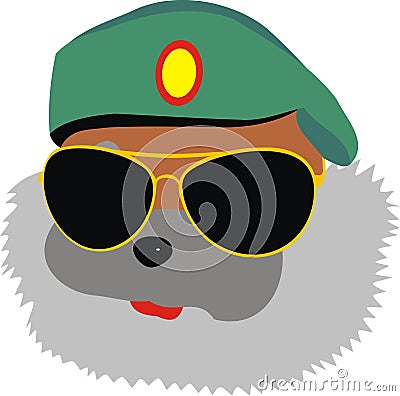 The squirrel in a beret Vector Illustration