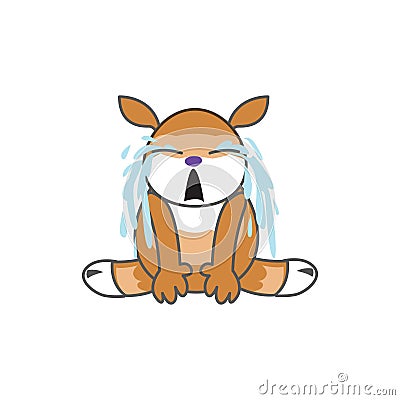 squirrel crying. Vector illustration decorative design Vector Illustration