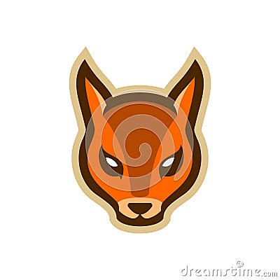 Squirrel head sport mascot design character for gaming team or college club, modern cartoon Vector Illustration