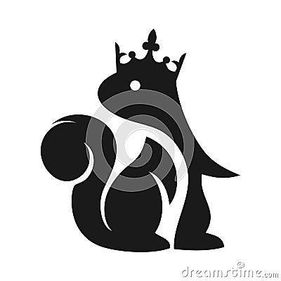 Squirrel queen logo Stock Photo