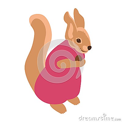 Squirrel style vector illustration Flat Vector Illustration