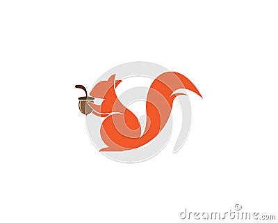 Squirrel vector icon Vector Illustration