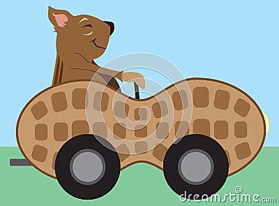 Squirrelmobile Vector Illustration