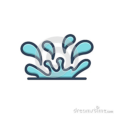 Color illustration icon for Squirting, spurt and fountain Vector Illustration
