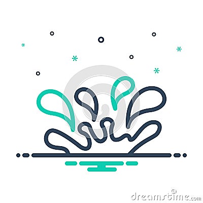 Mix icon for Squirting, spurt and spray Stock Photo