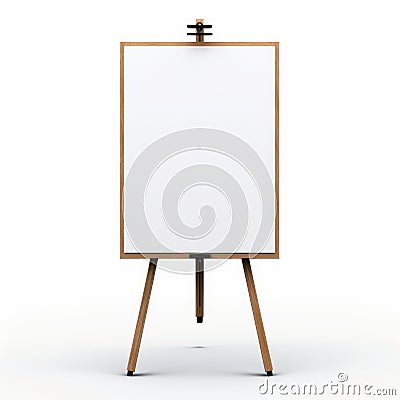 squre demo white board on pure white background Stock Photo