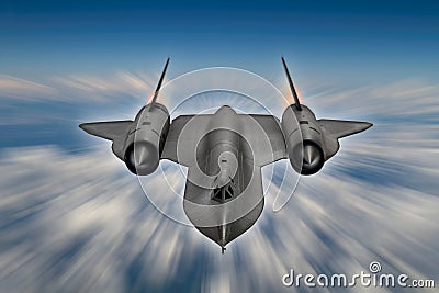 SR-71 Blackbird spy plane Stock Photo
