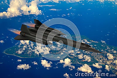 SR-71 Blackbird spy plane Stock Photo