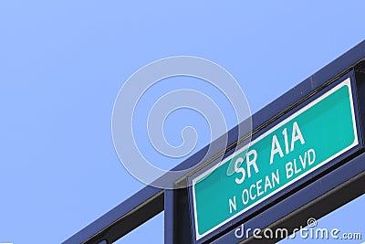SR A1A N Ocean Blvd Sign Stock Photo