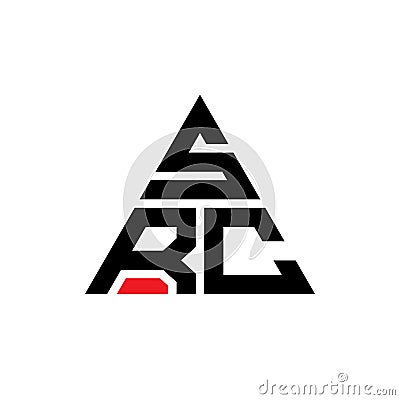 SRC triangle letter logo design with triangle shape. SRC triangle logo design monogram. SRC triangle vector logo template with red Vector Illustration