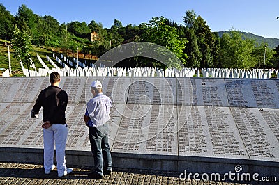 Srebrenica Genocide Memorial Editorial Stock Photo