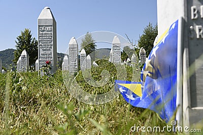 The Srebrenica-Potocari memorial and cemetery Editorial Stock Photo