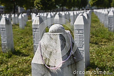 The Srebrenica-Potocari memorial and cemetery Editorial Stock Photo