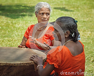 Women dancers entertaining visitors of Avani Bentota Resort Editorial Stock Photo