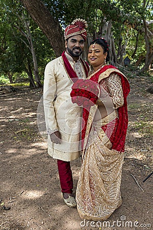 Sri Lanka bride and groom Editorial Stock Photo