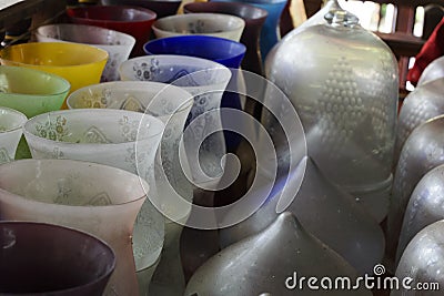 Dusty glass lanterns Editorial Stock Photo