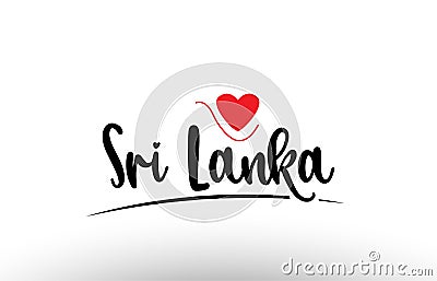 Sri Lanka country text typography logo icon design Vector Illustration