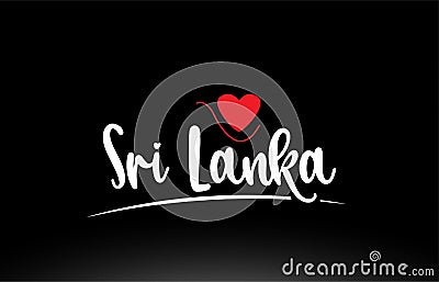 Sri Lanka country text typography logo icon design on black background Vector Illustration