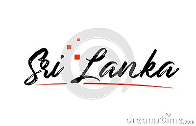 Sri Lanka country typography word text for logo icon design Stock Photo