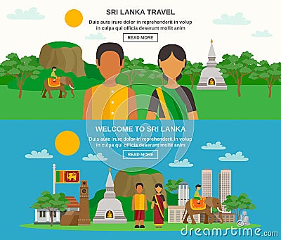 Sri Lanka Culture Vector Illustration