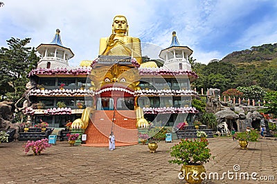 Sri Lanka, Dumbulla Tourist visit Dambulla cave temple also known as the Golden Temple of Dambulla is a World Editorial Stock Photo