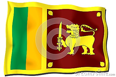 Sri Lanka Flag Stock Photo