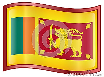Sri Lanka Flag Icon Vector Illustration