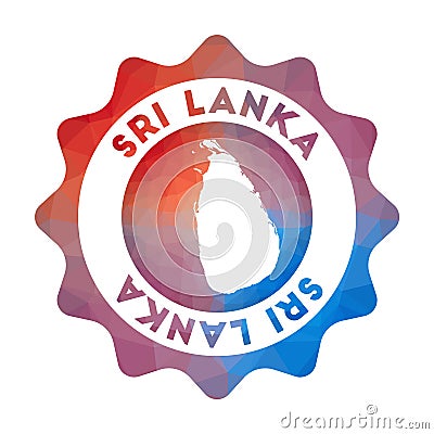 Sri Lanka low poly logo. Vector Illustration