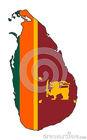 Sri Lanka.Map of Sri Lanka vector illustration Vector Illustration