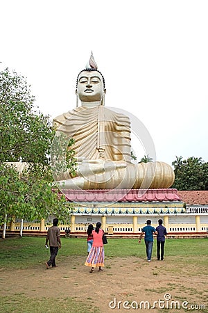 Sri Lanka's largest seated Buddha statue Editorial Stock Photo