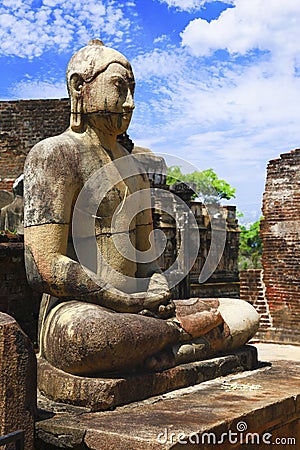 Sri Lanka travel and landmarks - Polonnaruwa Stock Photo