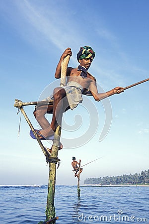 SRI LANKA WELIGAMA FISHERMEN Editorial Stock Photo