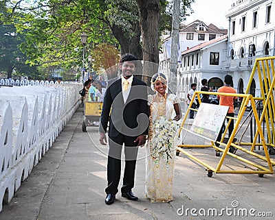 Sri Lankan bride and groom Editorial Stock Photo